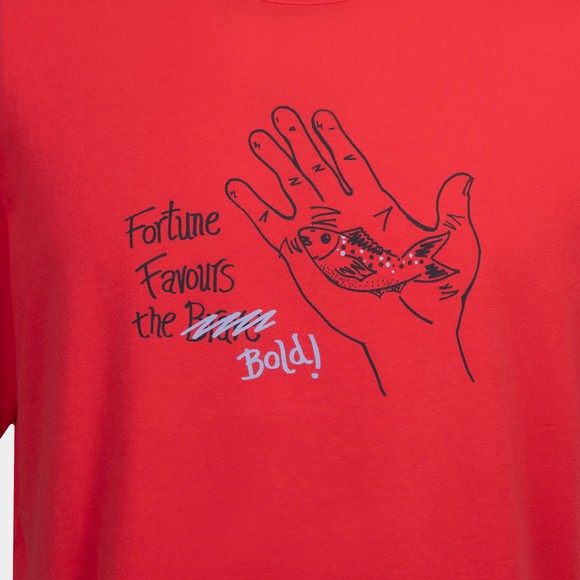 Barbour X Paul Smith Mens Red Fortune Graphic T-Shirt #3