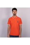 Pretty Green Mens Orange Rayner Polo
