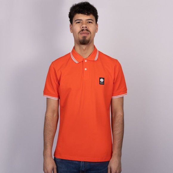 Pretty Green Mens Orange Rayner Polo