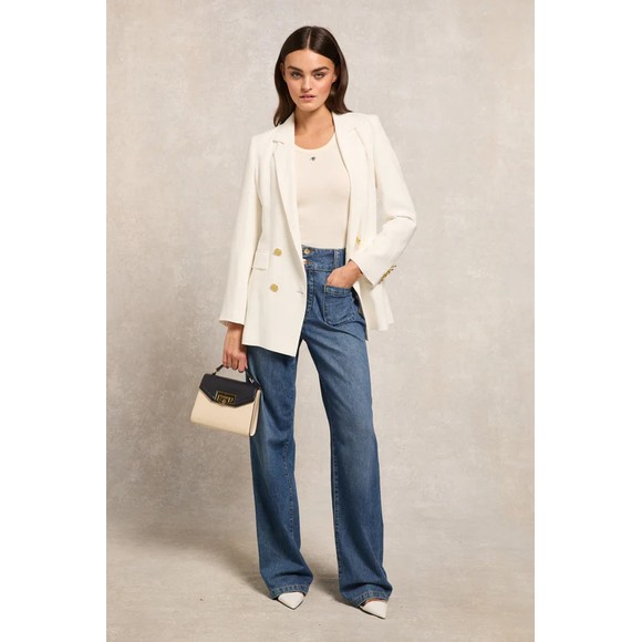 Holland Cooper Womens Beige Rebecca Rib Tank Top #4