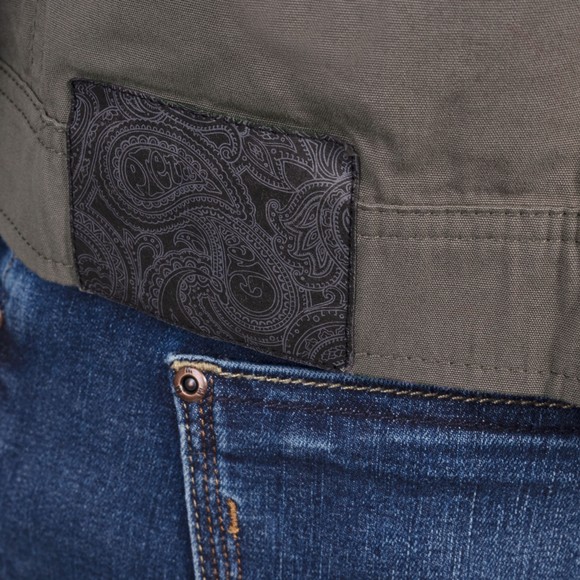 Pretty Green Mens Grey Bostall Solid Overshirt main image