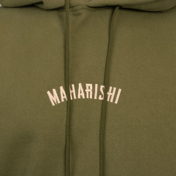 Maharishi Mens Green Organic Hooded Sweatshirt #3