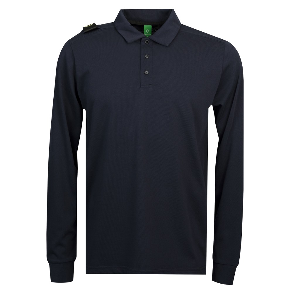 Crest Long Sleeve Jersey Polo Shirt