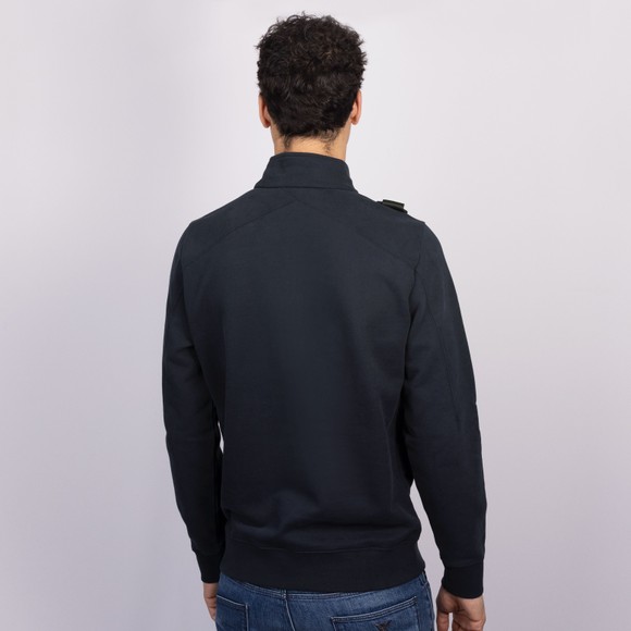 Ma.Strum Mens Blue Quarter Zip Sweatshirt #4