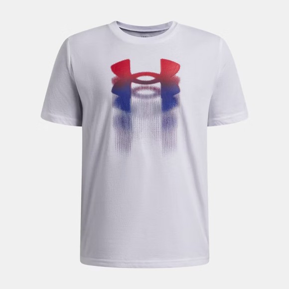 Under Armour Boys White Blur Logo T-Shirt