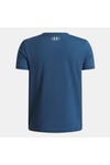 Under Armour Boys Blue Blur Logo T-Shirt