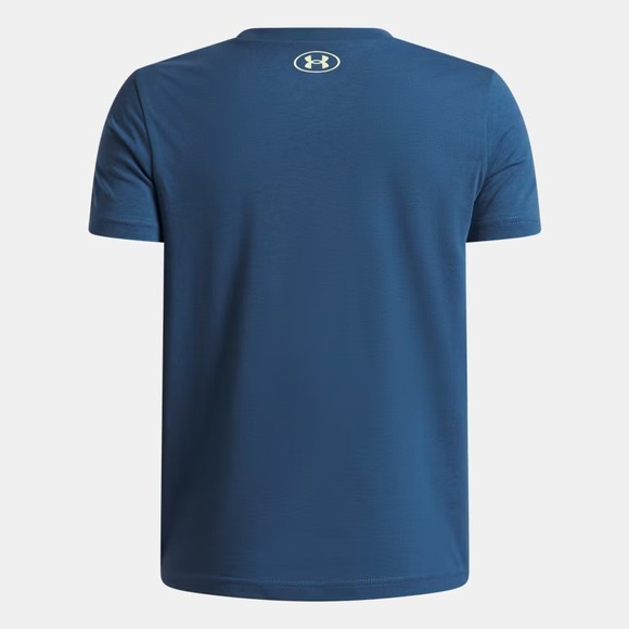 Under Armour Boys Blue Blur Logo T-Shirt