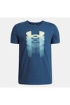 Under Armour Boys Blue Blur Logo T-Shirt