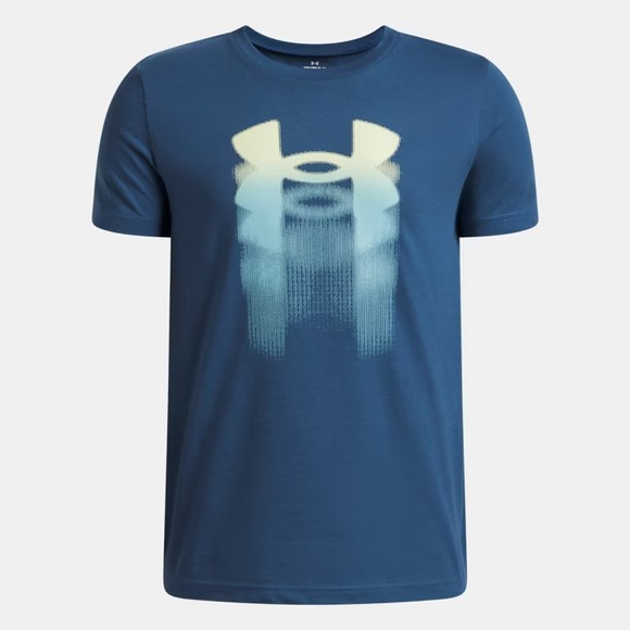 Under Armour Boys Blue Blur Logo T-Shirt