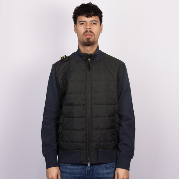 Ma.Strum Mens Blue Frequency Zip Hybrid Sweatshirt #3