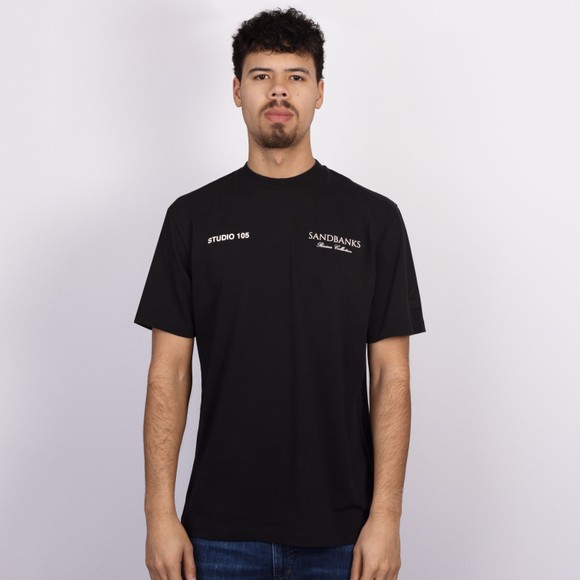 Sandbanks Mens Black Riviera Collection T-Shirt #3