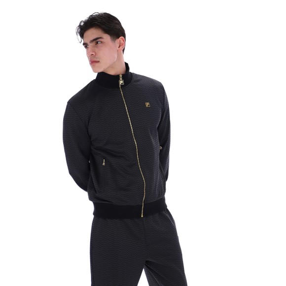 Fila Mens Black Mathers Herringbone Track Jacket main image