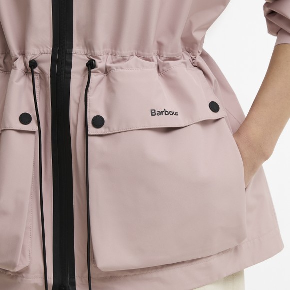 Barbour Lifestyle Womens Off-White Dovecragg Waterproof Jacket #3