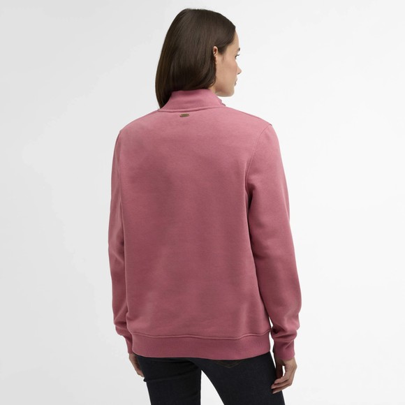 Barbour Lifestyle Womens Red Cynthia 1/2 Zip Sweatshirt #3