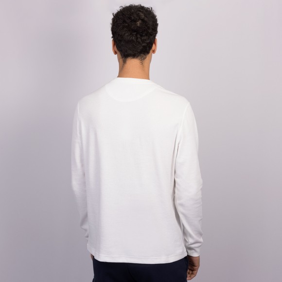 Lacoste Mens Off-White Waffle Knit Henley LS T-Shirt #4