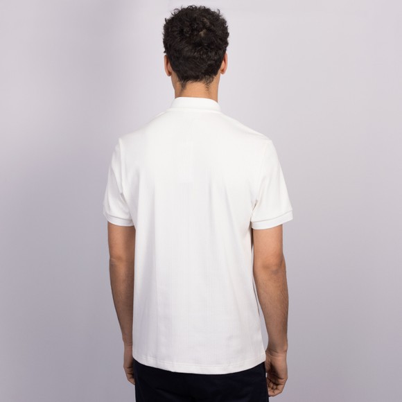 Lacoste Mens Off-White DH2195 Ribbed Polo Shirt #4