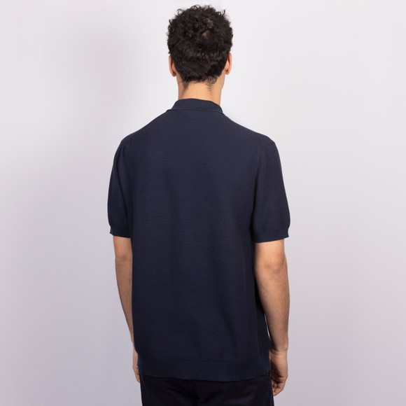 Lacoste Mens Blue Knitted Polo Shirt #4