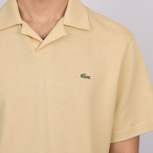 Lacoste Mens Beige Cotton Linen Blend Polo Shirt #3
