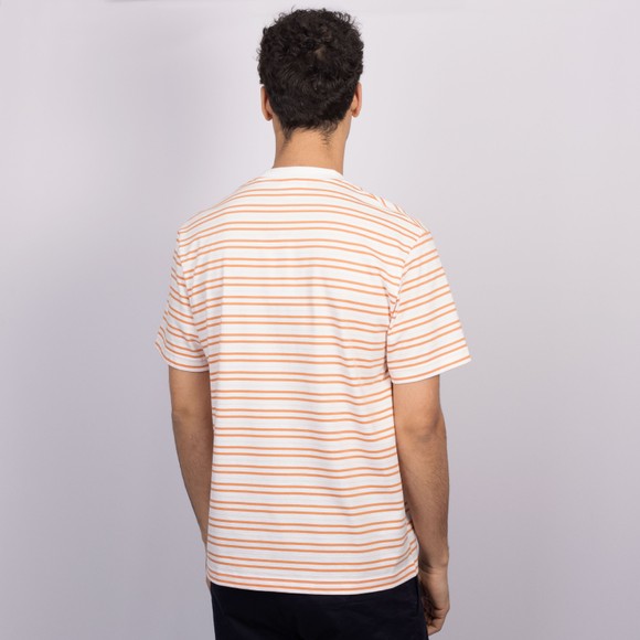 Lacoste Mens Orange TH0874 Striped T-Shirt #4