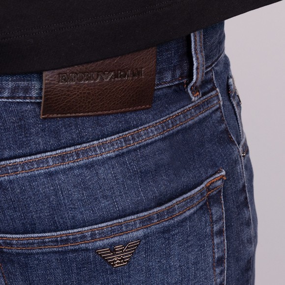 Emporio Armani Mens Blue J76 Straight Jean #4