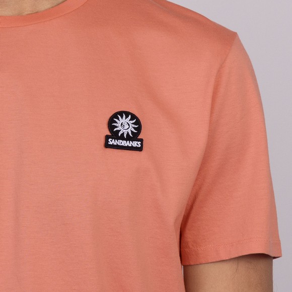 Sandbanks Mens Pink Badge Logo T Shirt #3