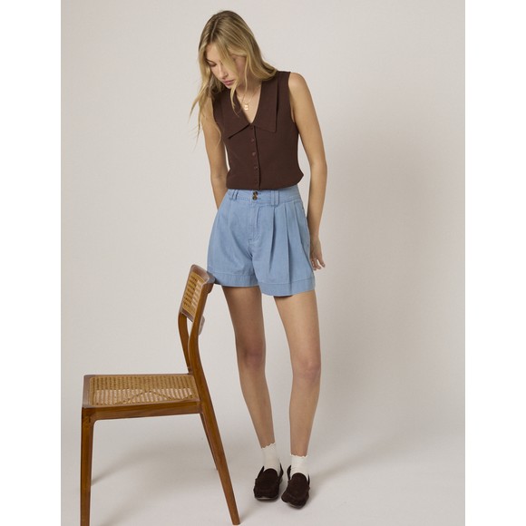 Nobody's Child Womens Blue Albie Denim Shorts #3