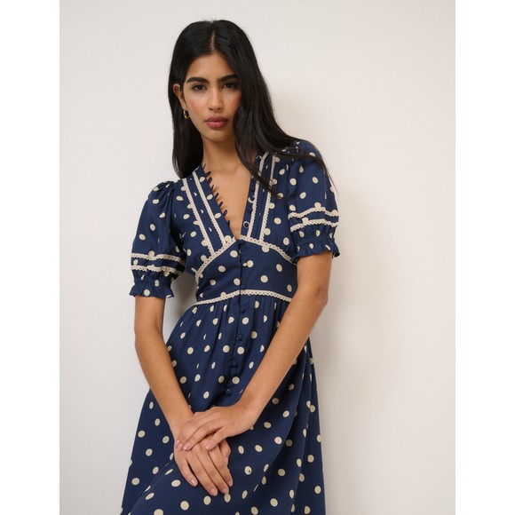 Nobody's Child Womens Blue Saffy Midi Dress #4