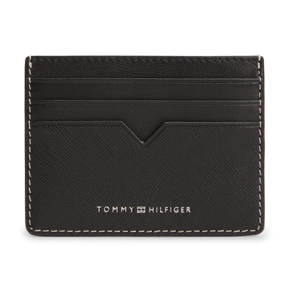 Tommy Hilfiger Mens Black Saffiano CC Holder