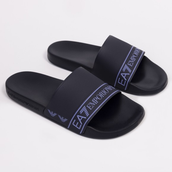 EA7 Emporio Armani Mens Blue Tape Logo Slider