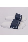 EA7 Emporio Armani Mens White Tape Logo Slider