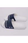 EA7 Emporio Armani Mens White Tape Logo Slider