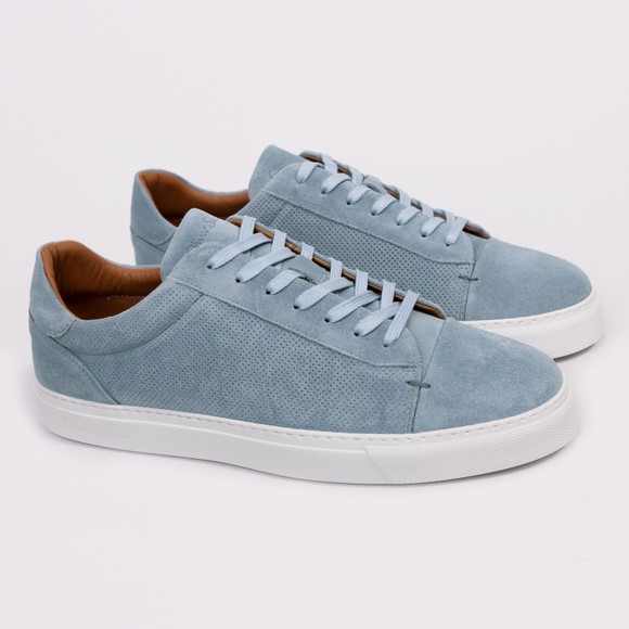 Oliver Sweeney Mens Blue Almada Leather Cupsole Trainer