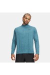 Under Armour Mens Blue Tech Textured Half Zip Long Sleeve T-Shirt