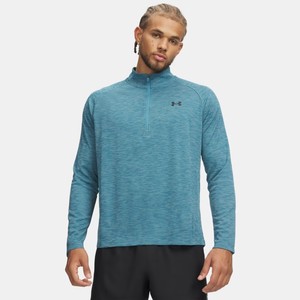 Tech Textured Half Zip Long Sleeve T-Shirt