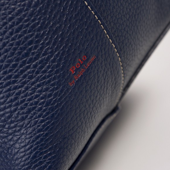 Polo Ralph Lauren Womens Blue Polo Player Leather Tote Bag #3