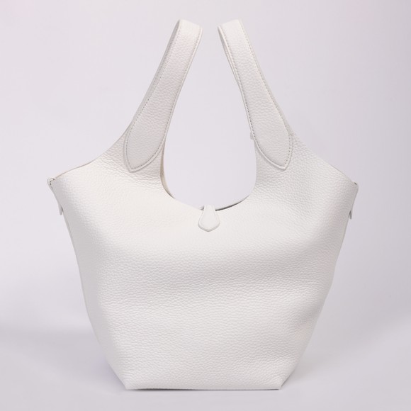 Polo Ralph Lauren Womens White Polo Player Leather Tote Bag #4
