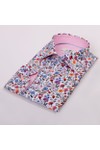 Claudio Lugli Mens White Flower Garden Shirt