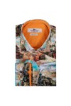 Claudio Lugli Mens Orange Locomotive Shirt