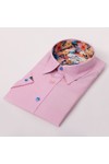 Claudio Lugli Mens Pink Short Sleeve Shirt