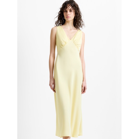 French Connection Womens Yellow Bernice Satin Twill Slip Dress #2