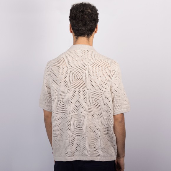 Levi's ® Mens Brown Sweater Camp Button Through Shirt #4