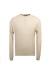 Pittari Mens Beige Mini Cable Jumper