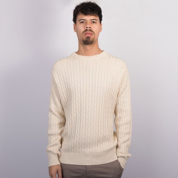 Pittari Mens Beige Mini Cable Jumper