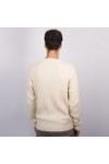 Pittari Mens Beige Mini Cable Jumper