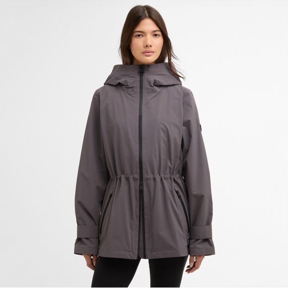 Barbour International Womens Purple Short Kyra Waterproof Jacket #4