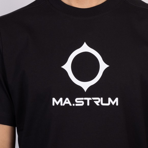 Ma.Strum Mens Black Beam Chest Logo T Shirt #3