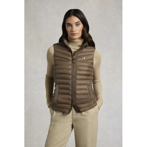Holland Cooper Womens Brown Lightweight Puffer Gilet #4