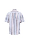 Fynch Hatton Mens Purple Slub Stripe Shirt Short Sleeve Shirt
