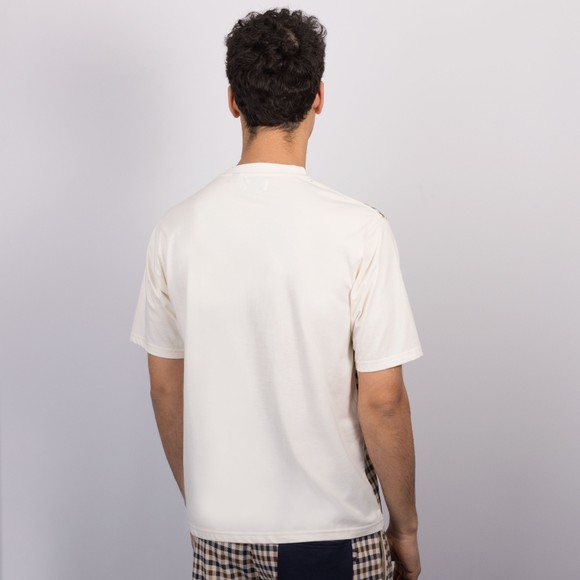 Aquascutum Mens White Active Body Club Check T-Shirt #4