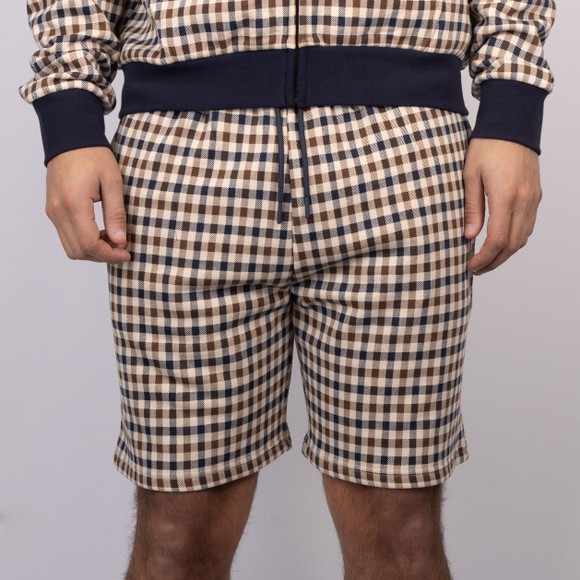 Aquascutum Mens Blue Club Check Shorts #2